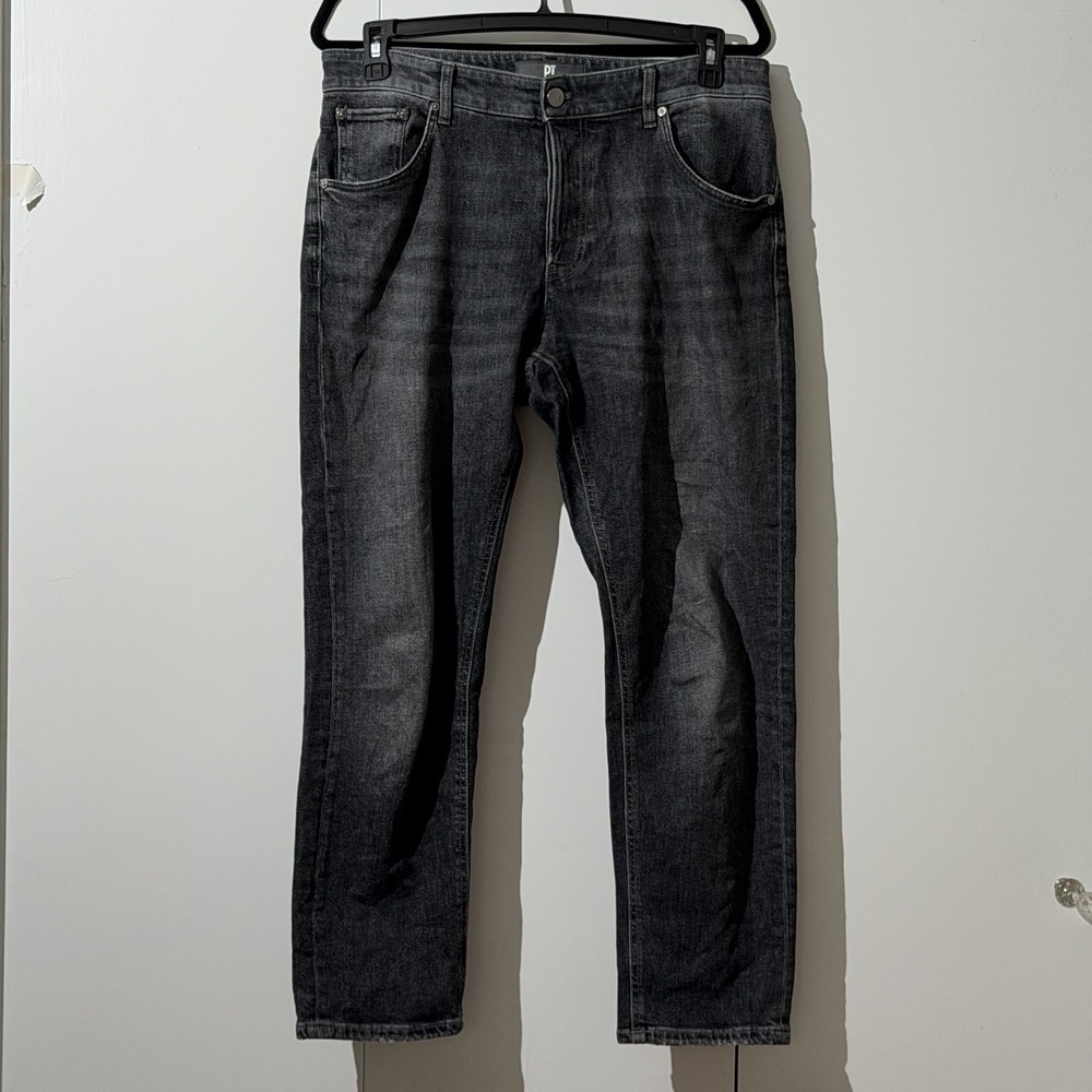 PT Torino Rebel Jeans Mens 33 Gray Slim Tapered Italian Denim Made In Italy